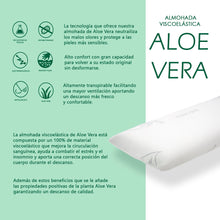 Cargar imagen en el visor de la galería, Almohada viscoelástica con tejido de Aloe Vera - 75 cm
