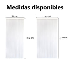 Cargar imagen en el visor de la galería, Cortina para Puerta Tiras PVC 210x90cm - Modelo Tosca - Verde+ Filo Blanco P12
