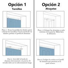 Cargar imagen en el visor de la galería, Cortina para Puerta Tiras PVC 210x90cm - Modelo Tosca - Verde+ Filo Blanco P12
