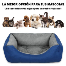 Cargar imagen en el visor de la galería, Cama para mascotas rellena de fibra - Azul - Grande
