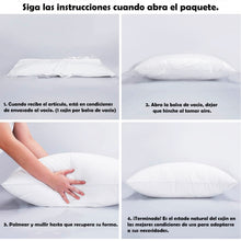 Cargar imagen en el visor de la galería, Relleno de cojín de fibra hueca de alta recuperación - Pack 2 rellenos - 40x60 cm
