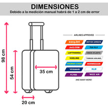 Cargar imagen en el visor de la galería, Maleta de estructura rígida - Modelo Cubo - Morado
