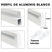 Cargar imagen en el visor de la galería, Cortinas para Interior o Exterior Modelo Kalia, PVC de 90x210cm- Crema+Filo Marrón K2
