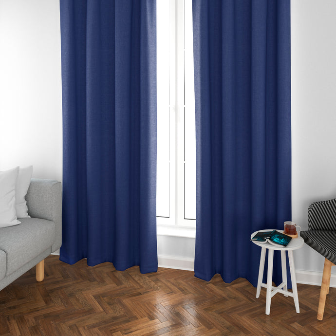 Cortinas Opacas, Blackout, Térmicas Aislantes del Frio y del Calor Azul