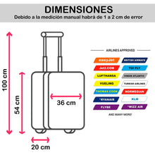 Cargar imagen en el visor de la galería, Maleta para equipaje de mano - Modelo liso - Negro
