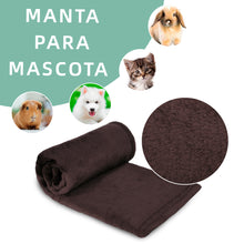 Cargar imagen en el visor de la galería, Manta para Perros, Gatos y Mascotas de Terciopelo- Marrón

