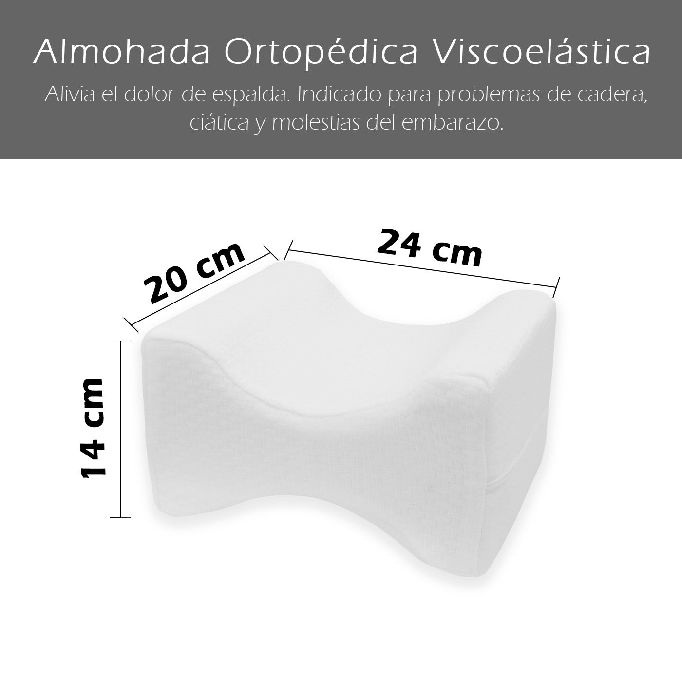 HOME MERCURY- Almohada ortopédica viscoelástica para piernas, Alivia el  Dolor de Espalda y es Ideal para el Problema de Cadera