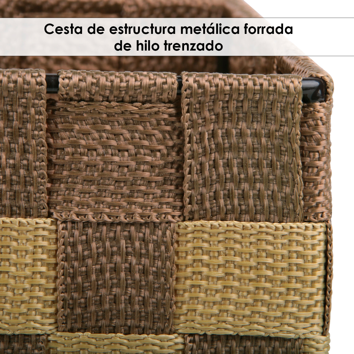 Pack de 3 Cajas de Almacenaje Decorativas- Marrón-Arena